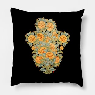 Peony flowers like popcorn - Orange Yellow colored Pillow