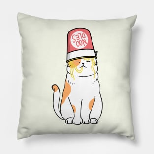 Cat and Noodles Pillow