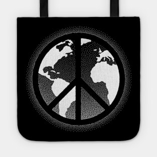 Global Peace Negative Space Stipple Tote