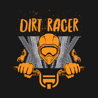 Dirt Racer Sports Graphic Design T-Shirt