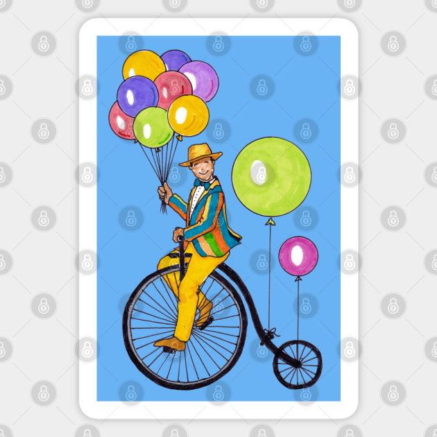 Bicycle Balloon Man - Bicycle Balloon - Magnet | TeePublic Bicycle Balloon Man - Bicycle Balloon - Magnet | TeePublic