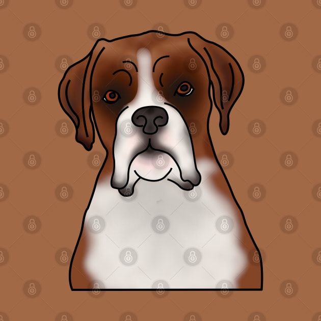 Boxer Dog Portrait by JadeMadeThis