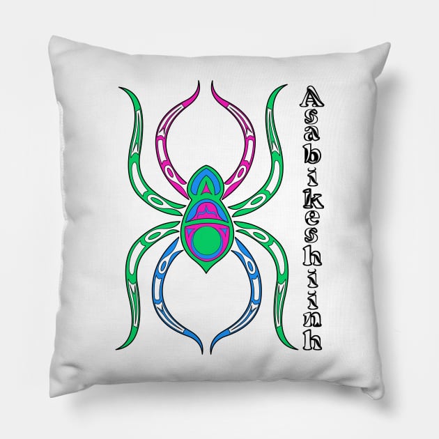 Asabikeshiinh (spider) Polysexual Pride Pillow by KendraHowland.Art.Scroll
