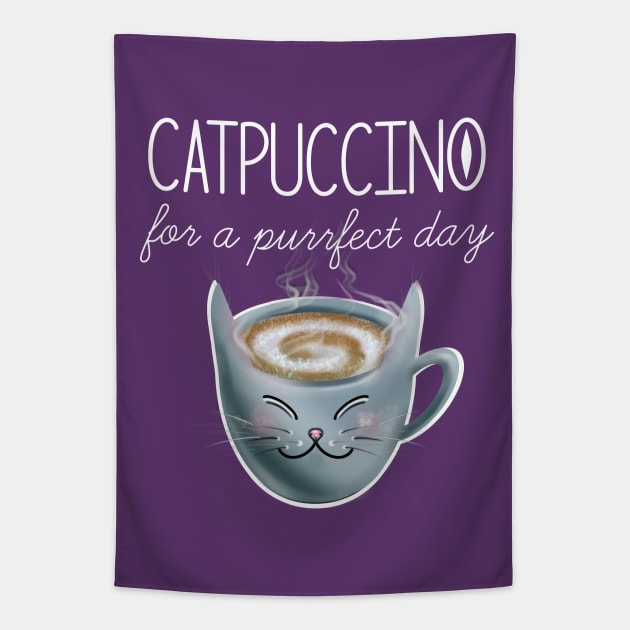 catpuccino for a purrfect day 2.0 by Blacklinesw9 Tapestry by Blacklinesw9