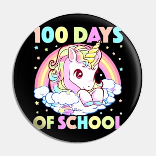 100 Days Of School Unicorn Girls Teacher 100th Day Of School Pin