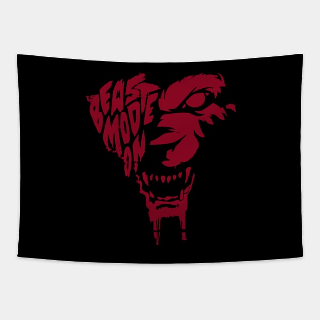 Blood Beast Mode Tapestry by MikeTandy