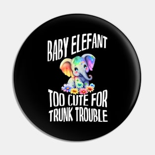 The Cute Rascals Baby Elephants In Nature Pin