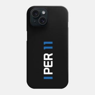 PER 11 Design - White Text Phone Case