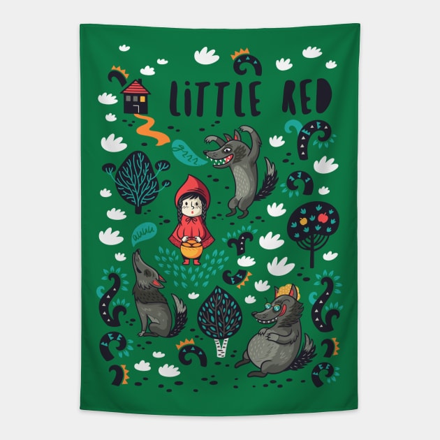 Little Red Riding Hood Tapestry by PenguinHouse