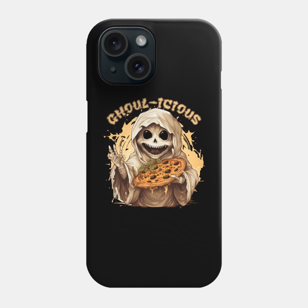 Ghoul Advertising a Pizza Phone Case by The Little Store Of Magic