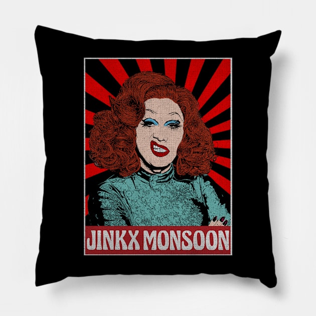 Vintage Jinkx Monsoon Pop Art Pillow by Motor Lipat