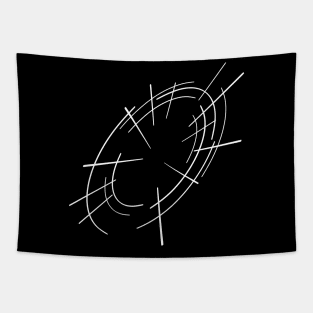 White Web Lines Tapestry