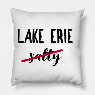 Not Salty Funny Lake Erie Summer Vacation Fishing T-Shirt Pillow