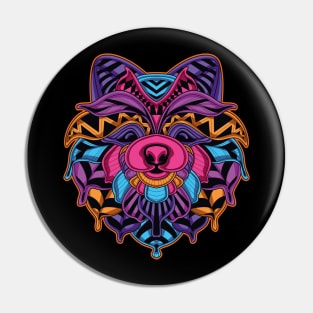 Dog In Neon Color Pin