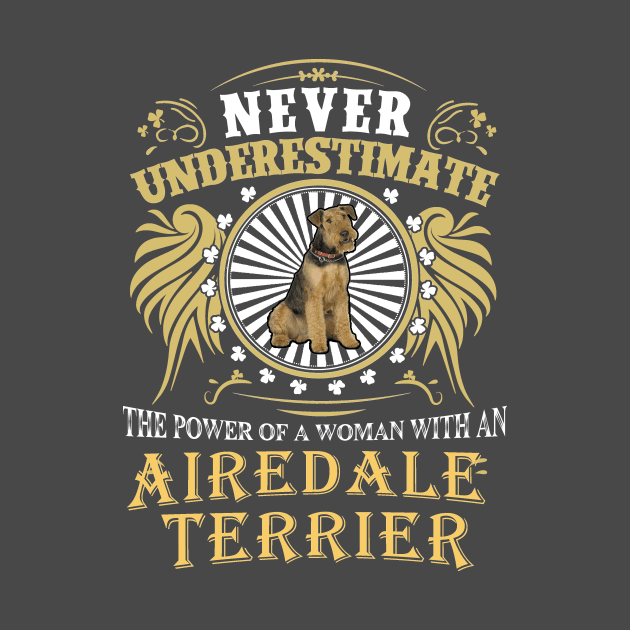 AIREDALE TERRIER TSHIRT by bienvaem