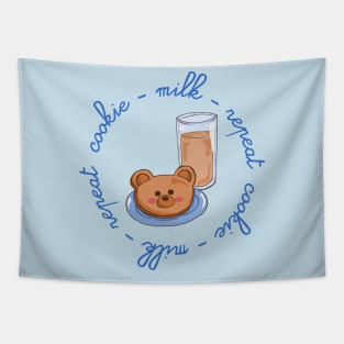 Cookie Milk Repeat Tapestry