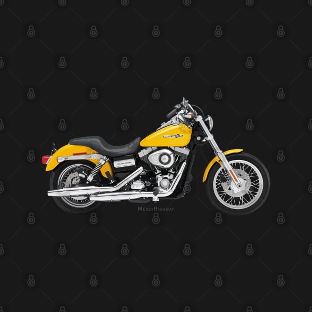 Harley Dyna Super Glide Custom yellow, s by MessyHighway