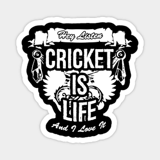 Cricket Is Life Creative Job Typography Design Magnet