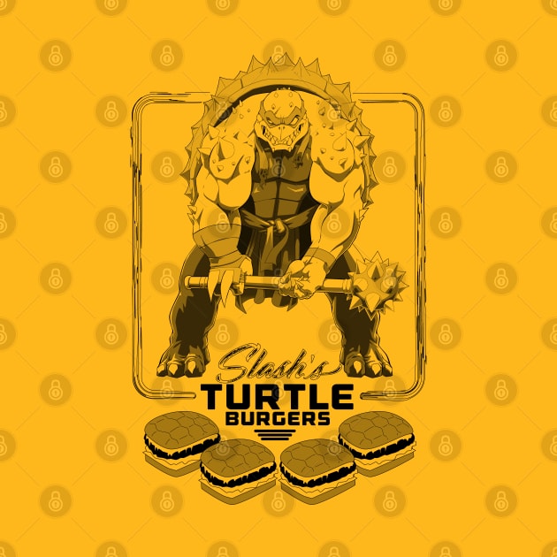 Slash's Turtle Burgers BW by CoolDojoBro