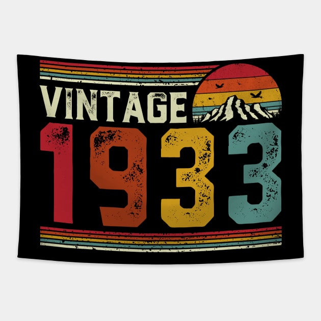 Vintage 1933 Birthday Gift Retro Style Tapestry by Foatui