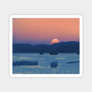 Vintage sunset Magnet