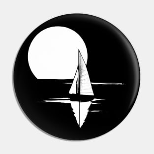 Simple boat and sunset Pin