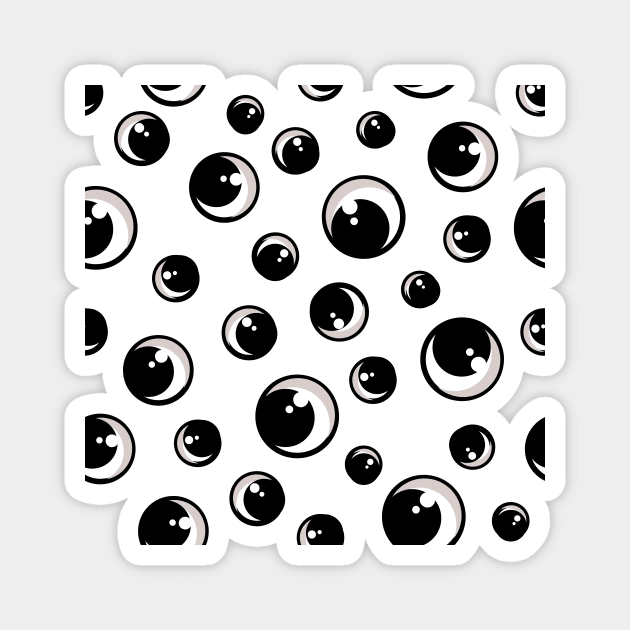 Everything Comic Eyes Pattern Magnet by jodotodesign