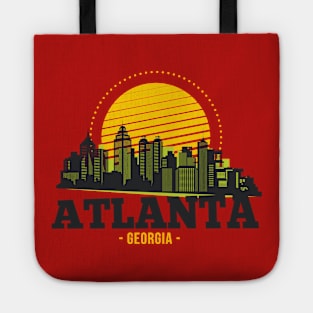 Retro Atlanta, Georgia Skyline Tote