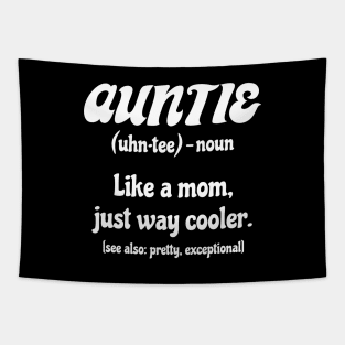 Retro Funny Auntie Bestie Fun Aunt Cool Mother Family Mom and Aunt Day Tapestry