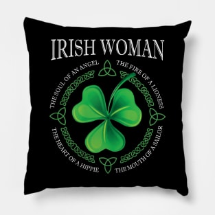 Irish Woman The Soul Of An Angel The Fire of A Lioness Pillow