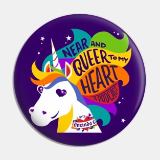 Near and Queer to My Heart Logo Design Pin