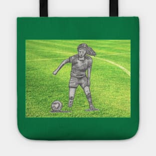 Woman Playing Soccer Tote