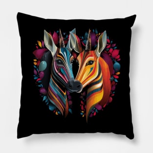 Okapi Couple Valentine Pillow