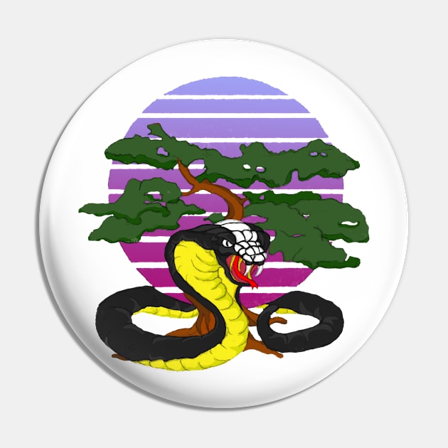 It is all about balance - Cobra Kai Logo 80s Pin by LeahHa