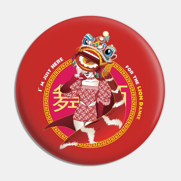 Chinese New Year 2022 Lion Dance Pin by PunnyPoyoShop