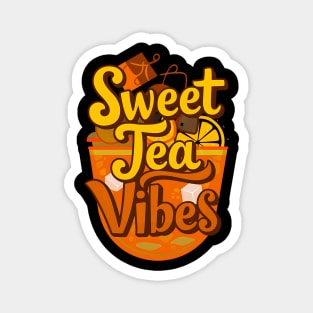 Sweet Tea Vibes Girls Southern Funny Summer Drink iced Tea Magnet