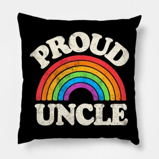 LGBTQ Proud Uncle Gay Pride LGBT Ally Family Flag Pillow