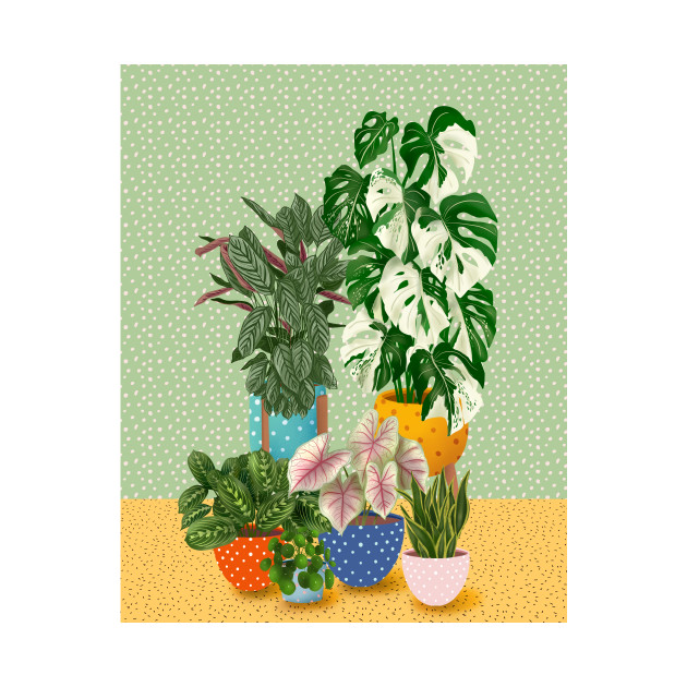 Colourful House Plants 1 by Gush Art Studio 1