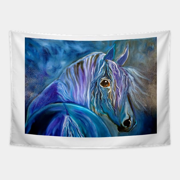 COBALT FURY Tapestry by jennyleeandjim