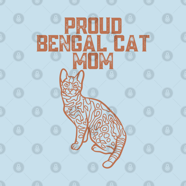 Discover Proud Bengal Cat Mom - Bengal Cat Mom - T-Shirt