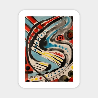 Abstract Design Red Blue Yellow Magnet