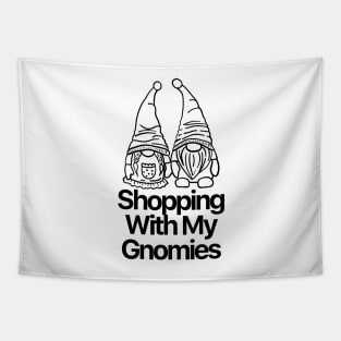 Shopping With My Gnomies Tapestry