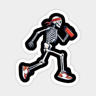 Skeleton Runner - Halloween Costume Perfect for Sports Fans Magnet