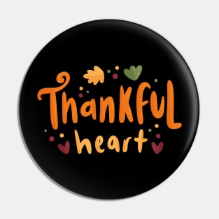 Thankful heart Pin