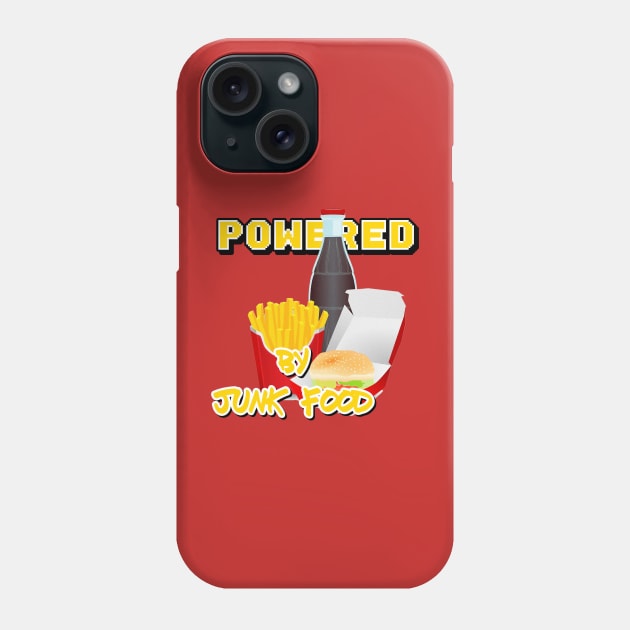 Powered By Junk Food Phone Case by Tandit Store