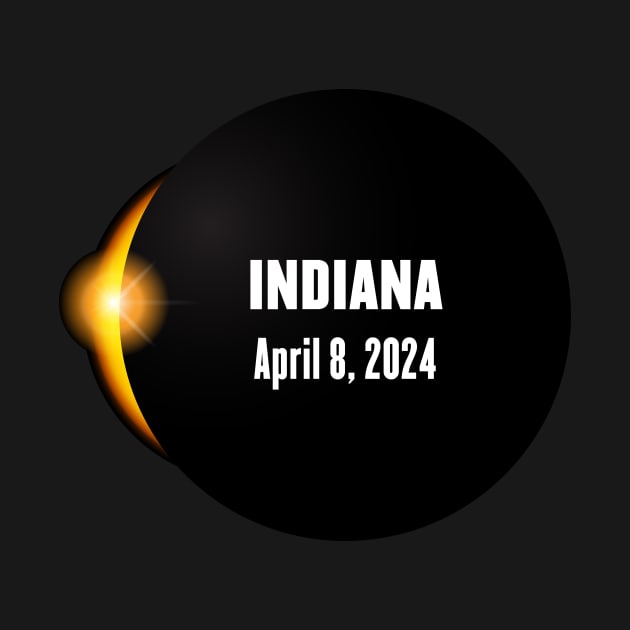 Total Solar Eclipse Indiana 2024 by Rocky Ro Designs