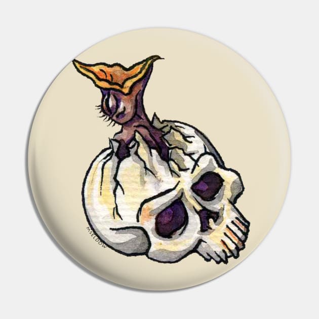 Egg Skull Pin by Munka