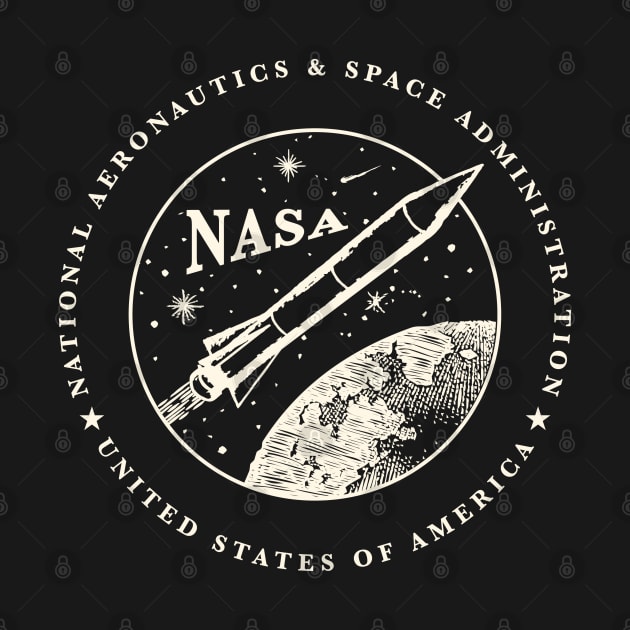 Vintage NASA Seal by © Buck Tee Originals by Buck Tee