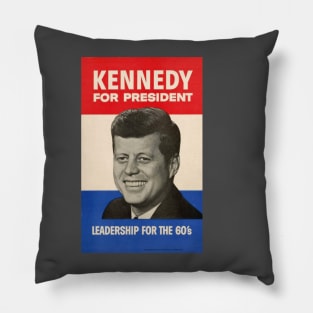 JFK for President 1960 Vintage John F. Kennedy Pillow