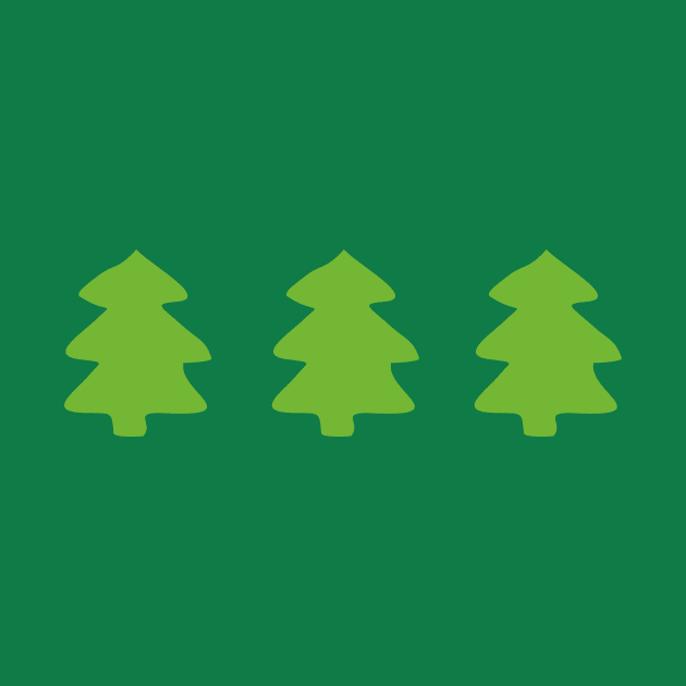 Green Christmas Trees Pattern by XOOXOO